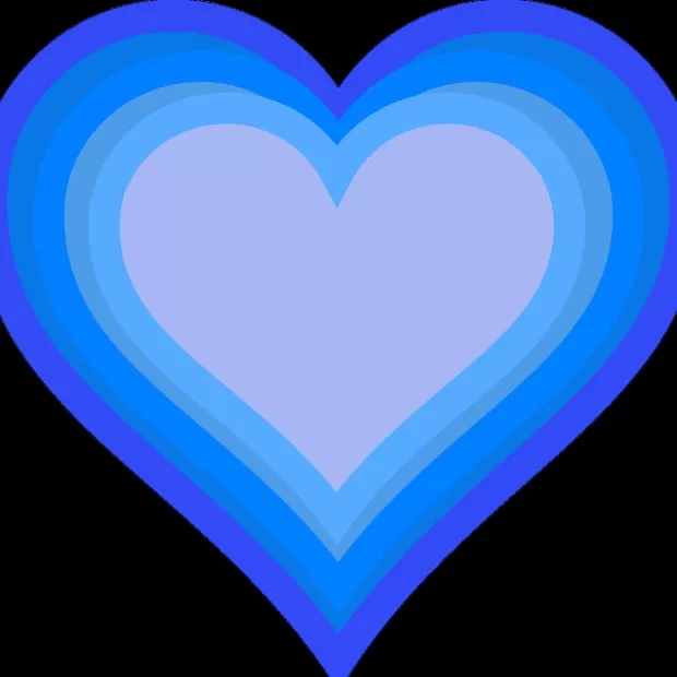 anillo corazon azul