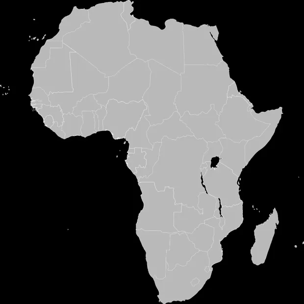 mapa politico mudo de africa