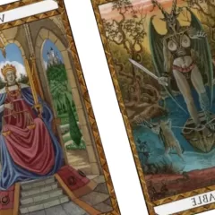 Combinaciones poderosas: El Diablo y El Juicio en Tarot Marsella y Rider.